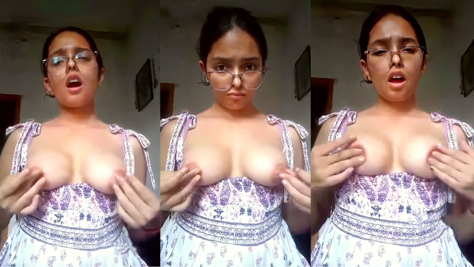 Naughty Desi Indian Gf Playing with Her Beautiful Tits