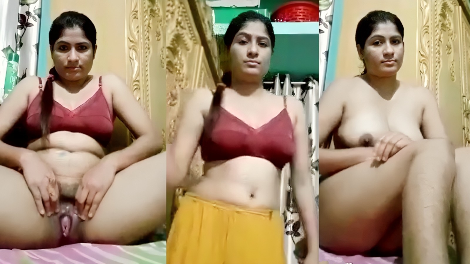 Desi Girl Put Out Her Bra and Showing Pussy Hole