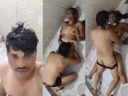 Hot Indian Couple Fucking In Bathroom Top Angle Part 2